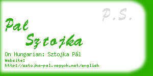 pal sztojka business card