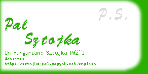 pal sztojka business card